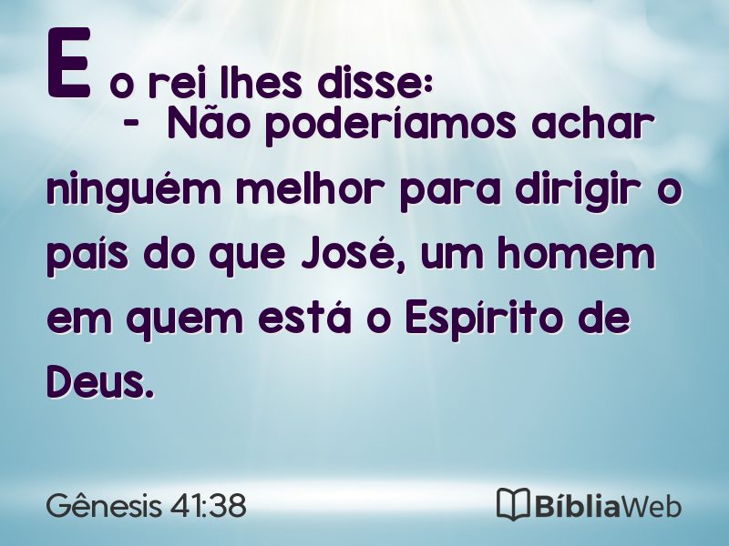 Gênesis 41:38 em imagem para compartilhar