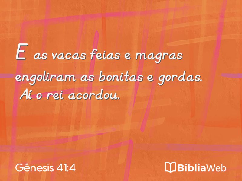 Gênesis 41:4 em imagem para compartilhar