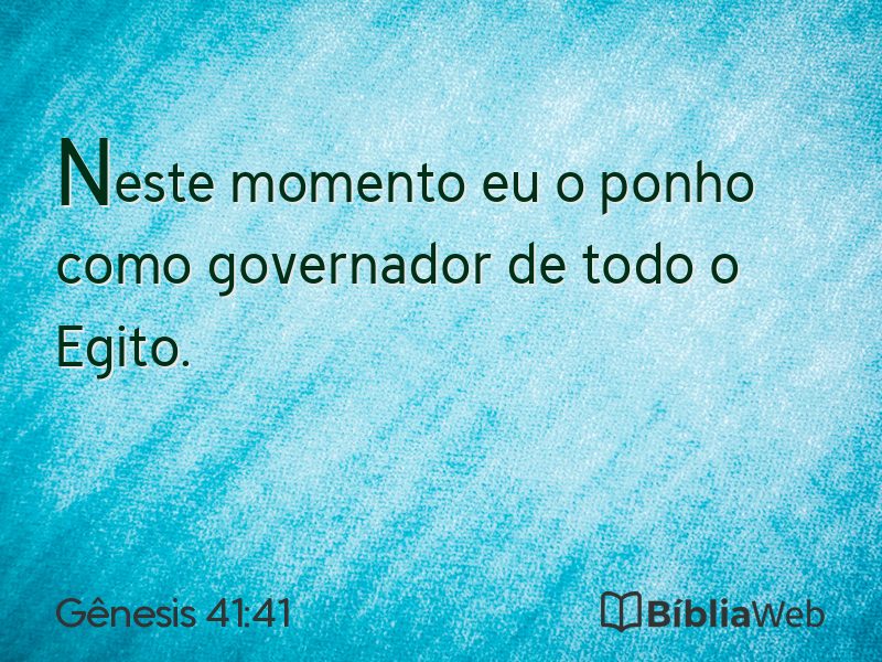 Gênesis 41:41 em imagem para compartilhar