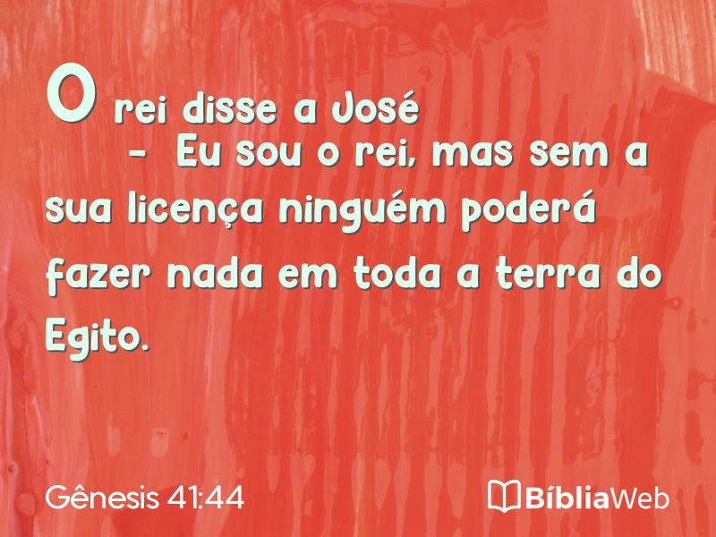 Gênesis 41:44 em imagem para compartilhar