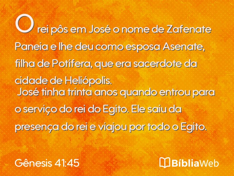 Gênesis 41:45 em imagem para compartilhar