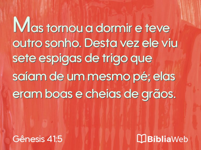Gênesis 41:5 em imagem para compartilhar