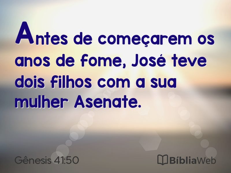 Gênesis 41:50 em imagem para compartilhar