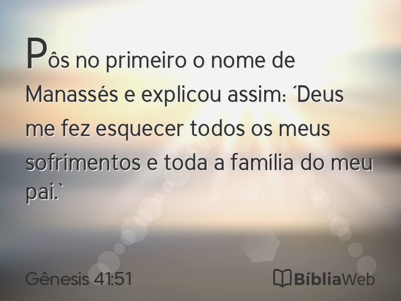 Gênesis 41:51 em imagem para compartilhar