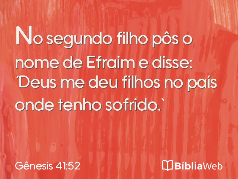 Gênesis 41:52 em imagem para compartilhar