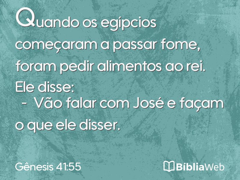 Gênesis 41:55 em imagem para compartilhar