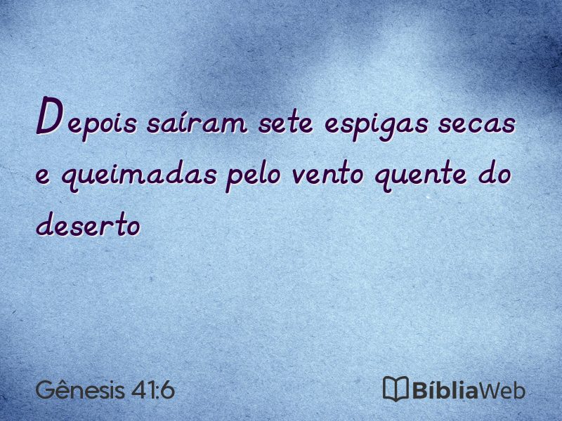 Gênesis 41:6 em imagem para compartilhar