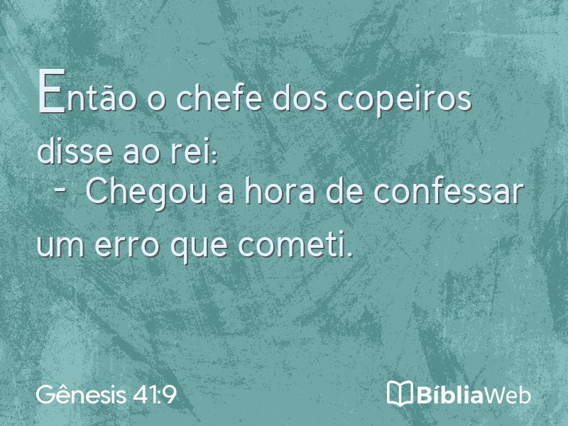 Gênesis 41:9 em imagem para compartilhar