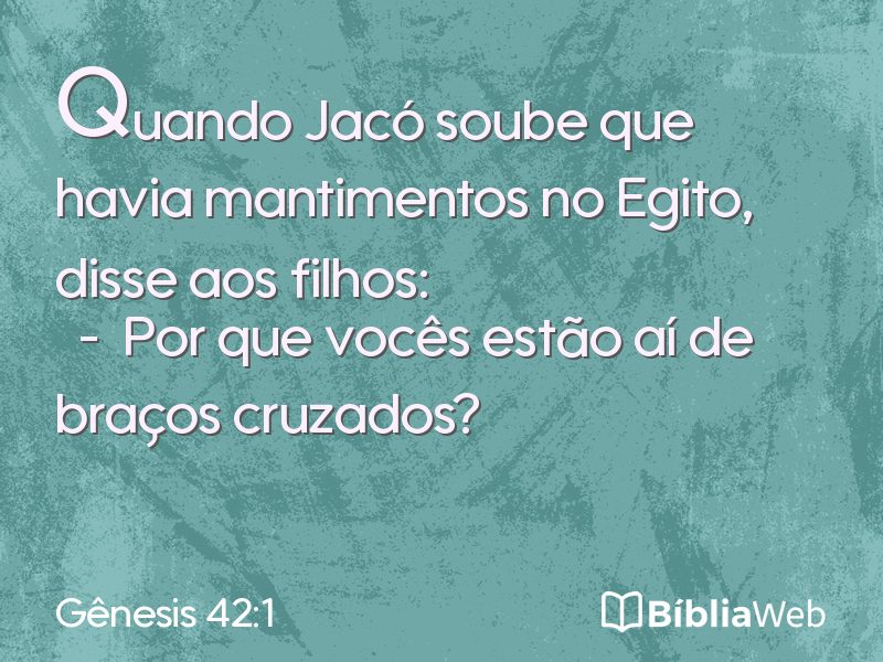Gênesis 42:1 em imagem para compartilhar