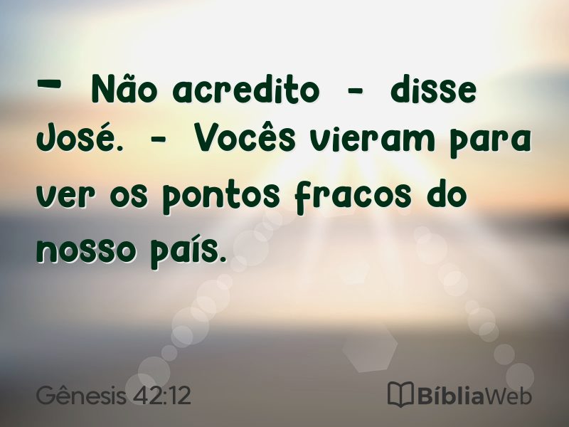 Gênesis 42:12 em imagem para compartilhar