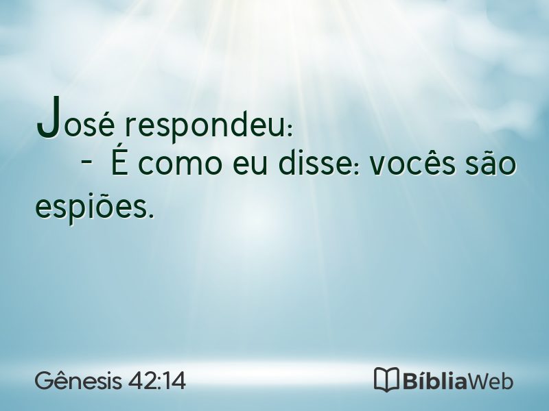 Gênesis 42:14 em imagem para compartilhar