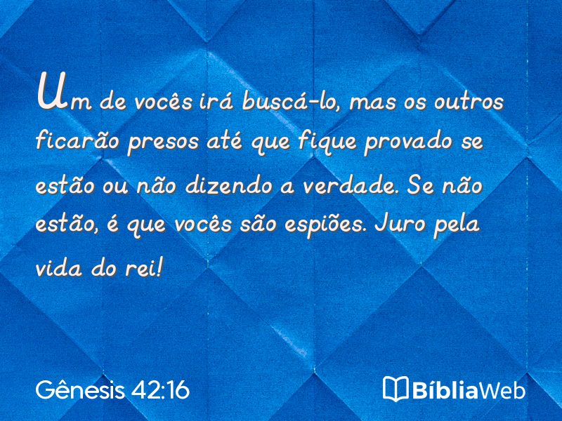 Gênesis 42:16 em imagem para compartilhar