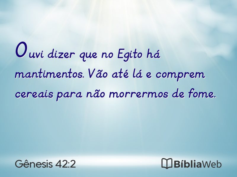 Gênesis 42:2 em imagem para compartilhar