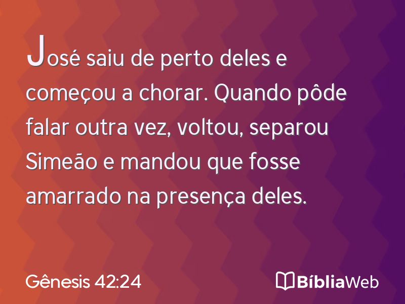 Gênesis 42:24 em imagem para compartilhar