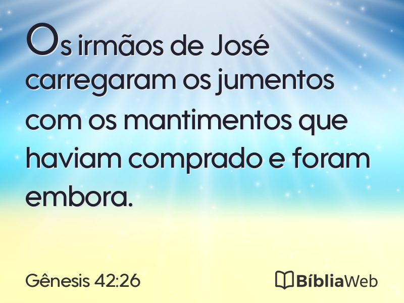 Gênesis 42:26 em imagem para compartilhar