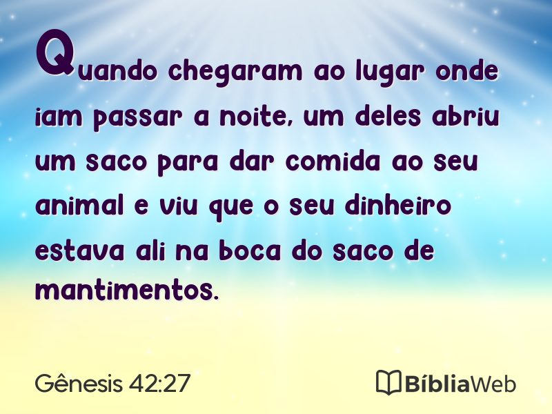 Gênesis 42:27 em imagem para compartilhar