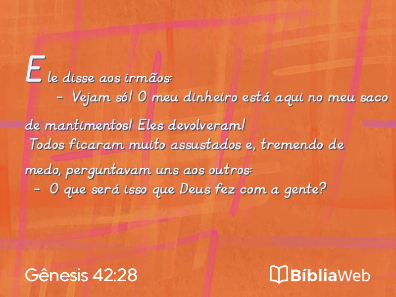 Gênesis 42:28 em imagem para compartilhar