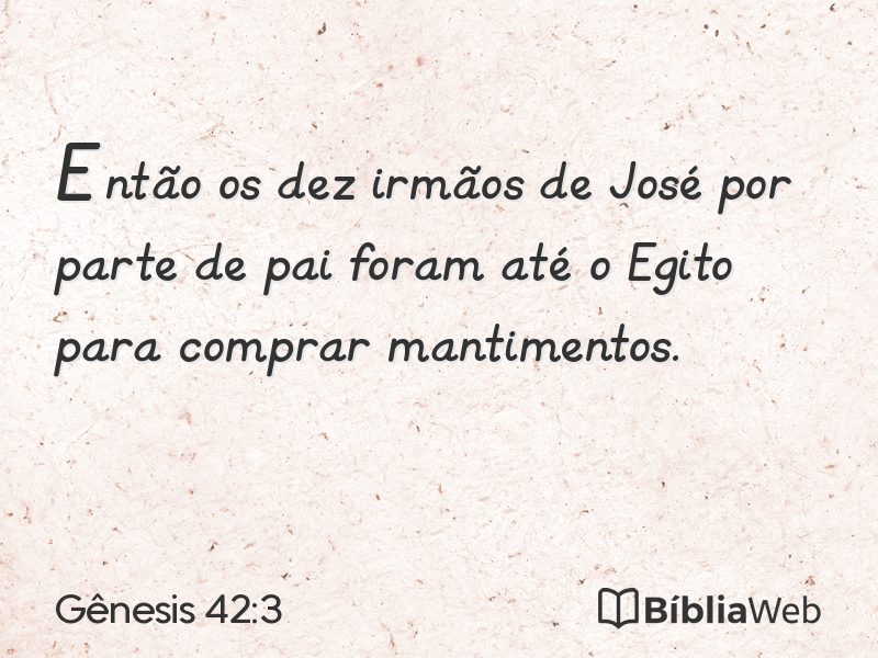 Gênesis 42:3 em imagem para compartilhar