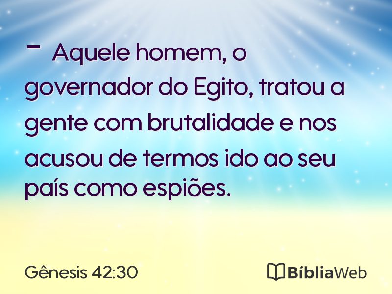 Gênesis 42:30 em imagem para compartilhar