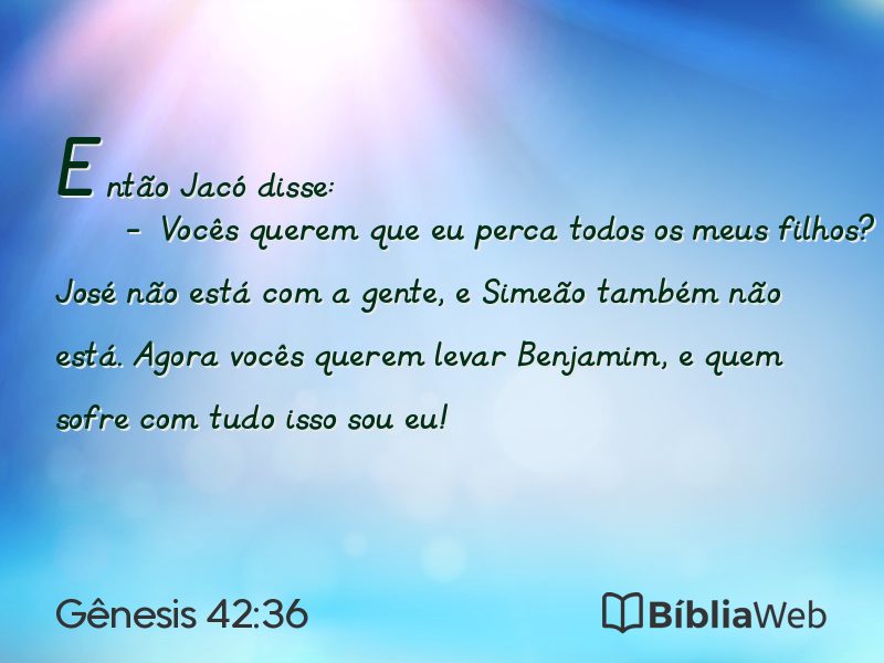 Gênesis 42:36 em imagem para compartilhar