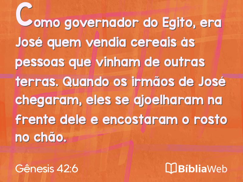 Gênesis 42:6 em imagem para compartilhar