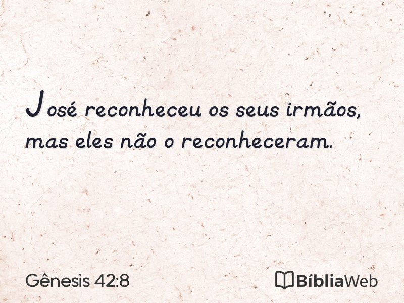 Gênesis 42:8 em imagem para compartilhar