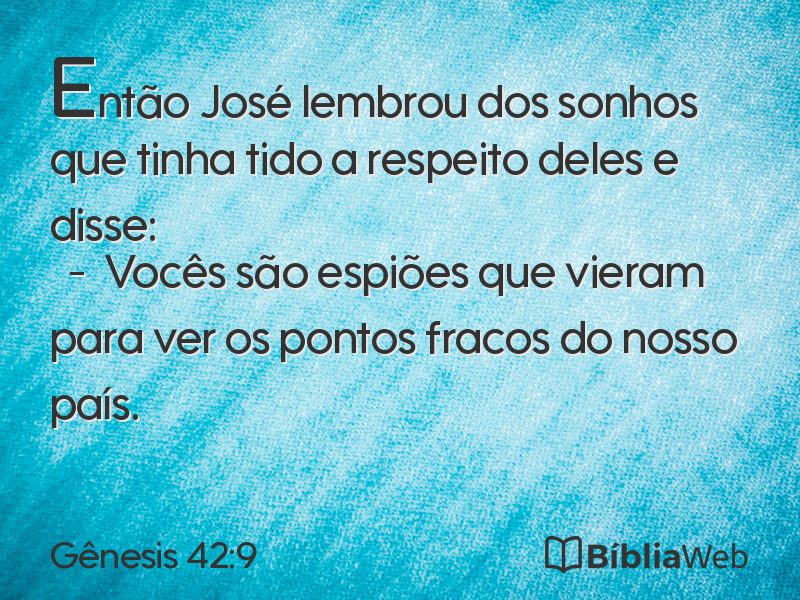 Gênesis 42:9 em imagem para compartilhar