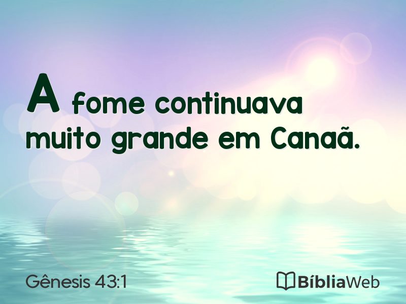 Gênesis 43:1 em imagem para compartilhar