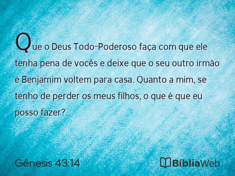 Gênesis 43:14 em imagem para compartilhar