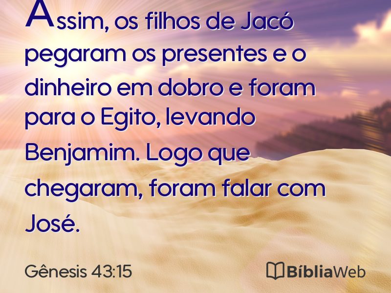 Gênesis 43:15 em imagem para compartilhar