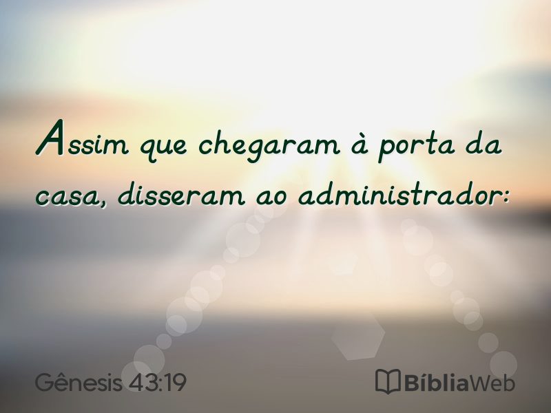 Gênesis 43:19 em imagem para compartilhar