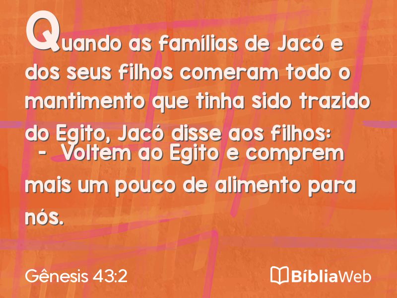 Gênesis 43:2 em imagem para compartilhar