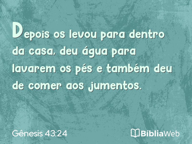 Gênesis 43:24 em imagem para compartilhar