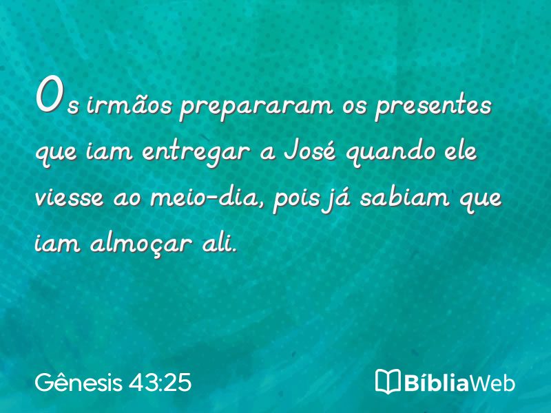 Gênesis 43:25 em imagem para compartilhar