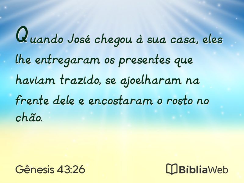 Gênesis 43:26 em imagem para compartilhar
