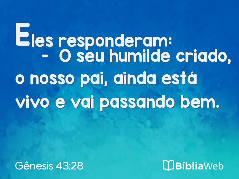 Gênesis 43:28 em imagem para compartilhar