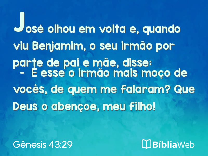 Gênesis 43:29 em imagem para compartilhar