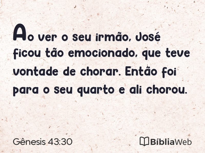 Gênesis 43:30 em imagem para compartilhar