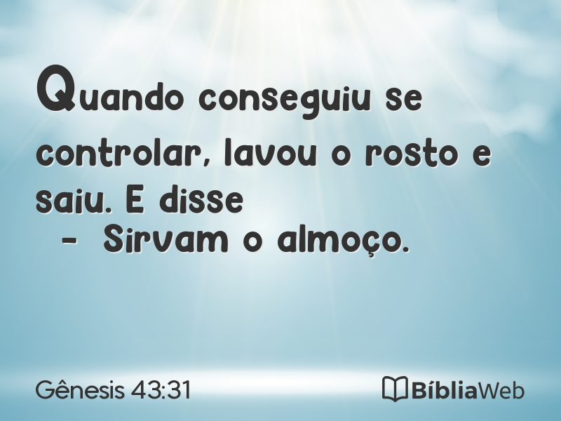 Gênesis 43:31 em imagem para compartilhar