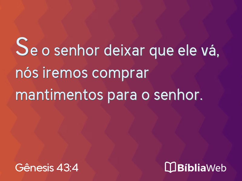 Gênesis 43:4 em imagem para compartilhar