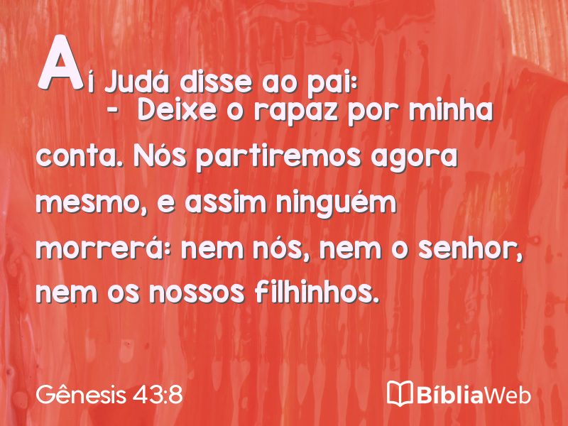 Gênesis 43:8 em imagem para compartilhar
