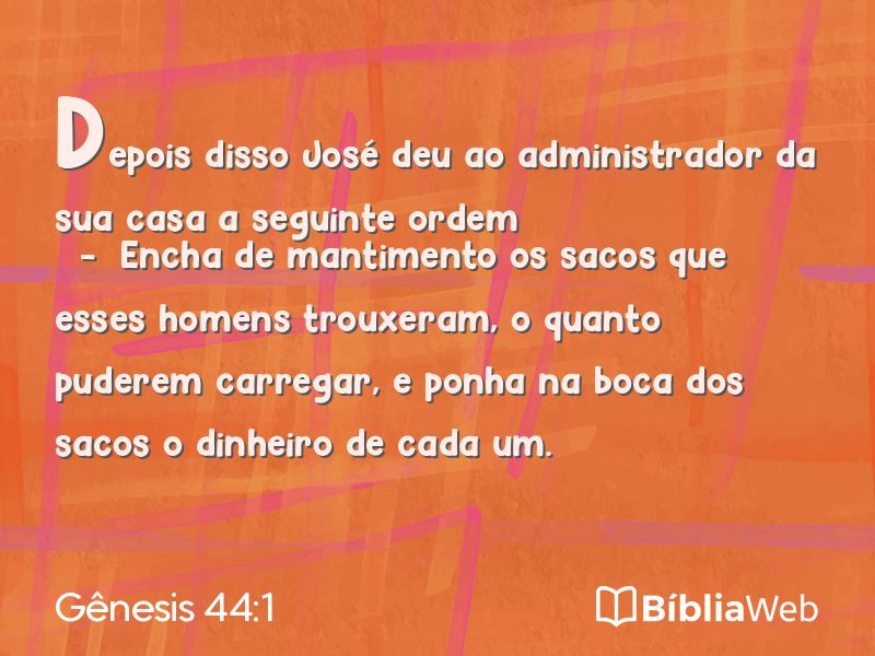 Gênesis 44:1 em imagem para compartilhar