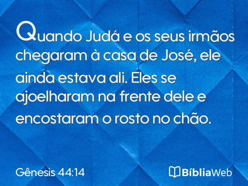 Gênesis 44:14 em imagem para compartilhar