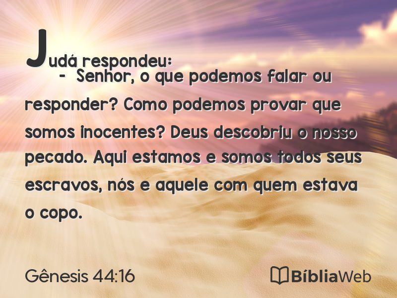Gênesis 44:16 em imagem para compartilhar