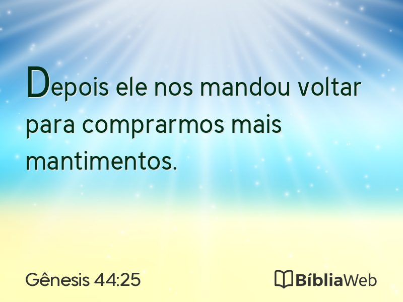 Gênesis 44:25 em imagem para compartilhar