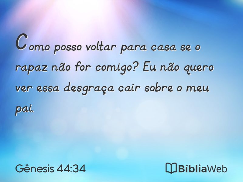 Gênesis 44:34 em imagem para compartilhar