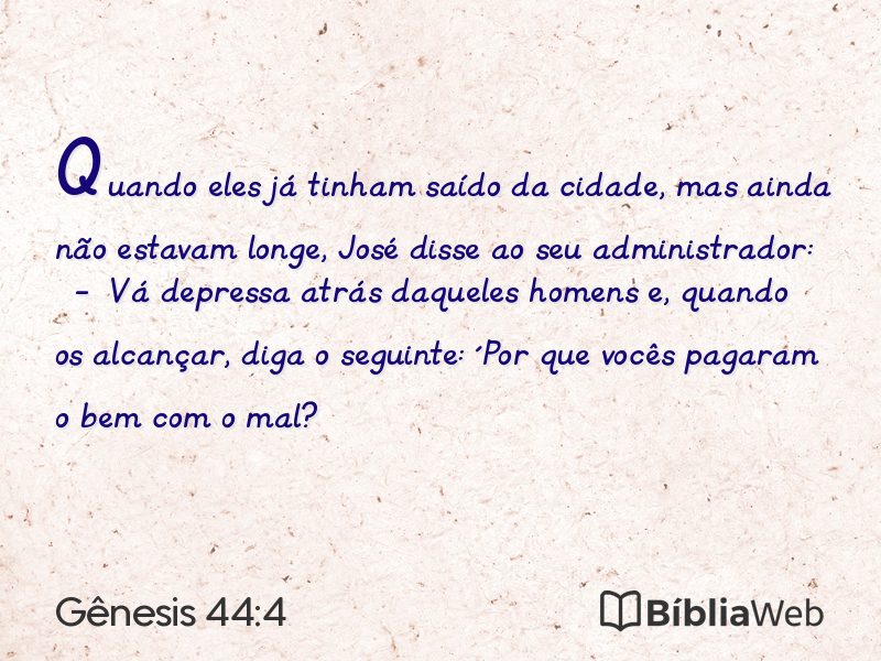Gênesis 44:4 em imagem para compartilhar