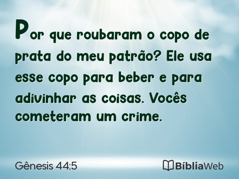 Gênesis 44:5 em imagem para compartilhar