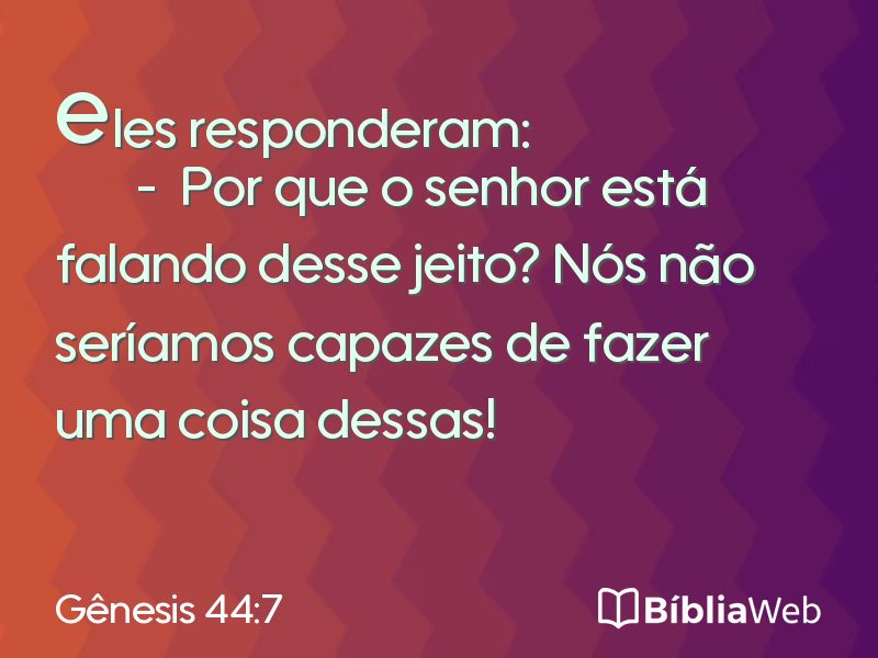 Gênesis 44:7 em imagem para compartilhar