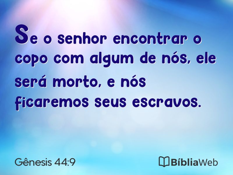 Gênesis 44:9 em imagem para compartilhar